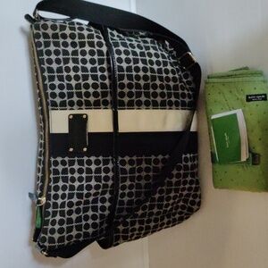 Kate Spade Serena Baby bag with Convertible Changing Pad in B/ W Basic Nylon